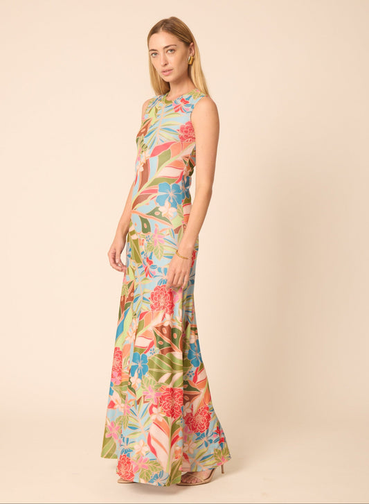 Rudie dress in Amazonian Print - Gilner Farrar