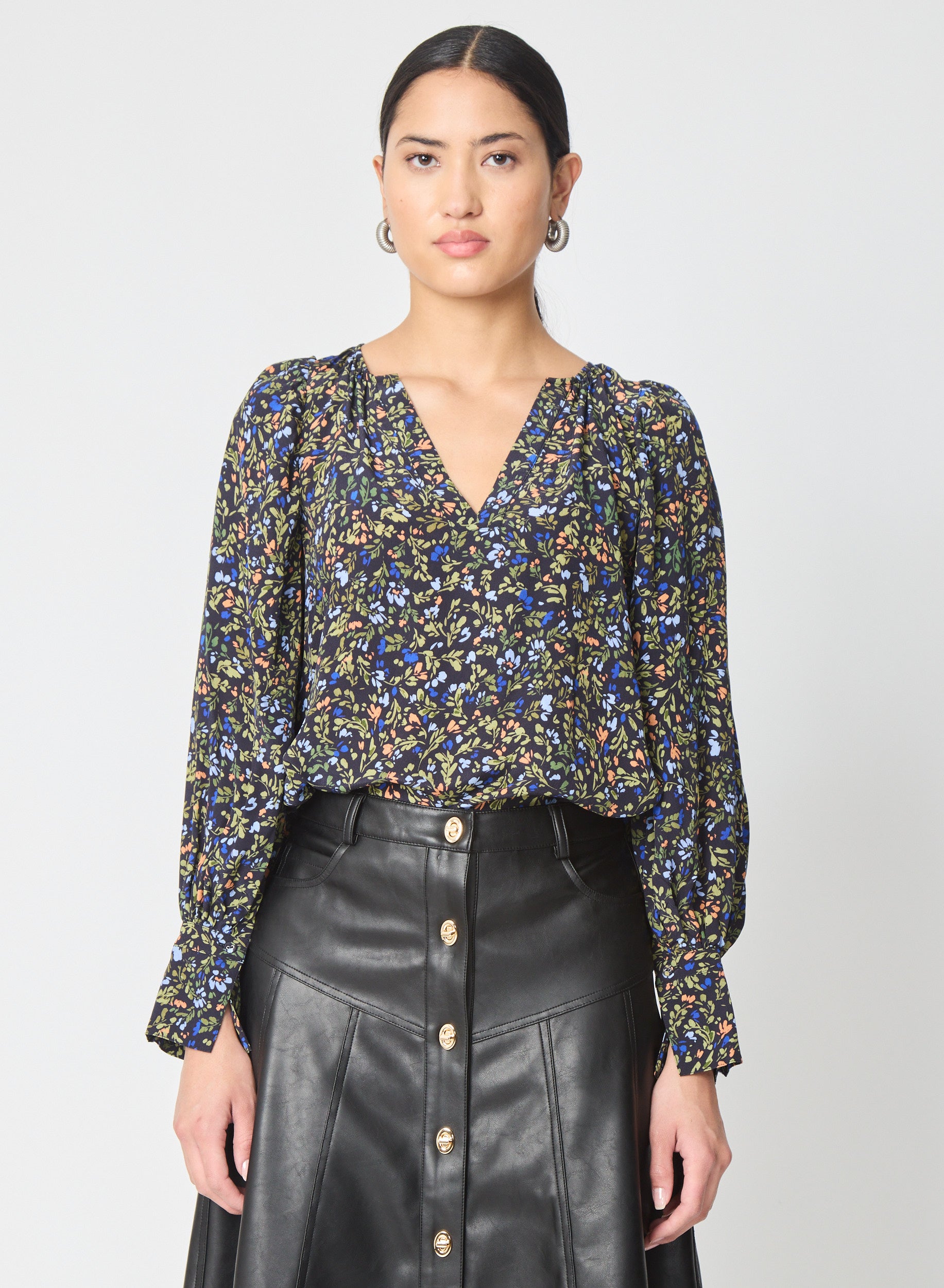 Elsie blouse in Leeds Print