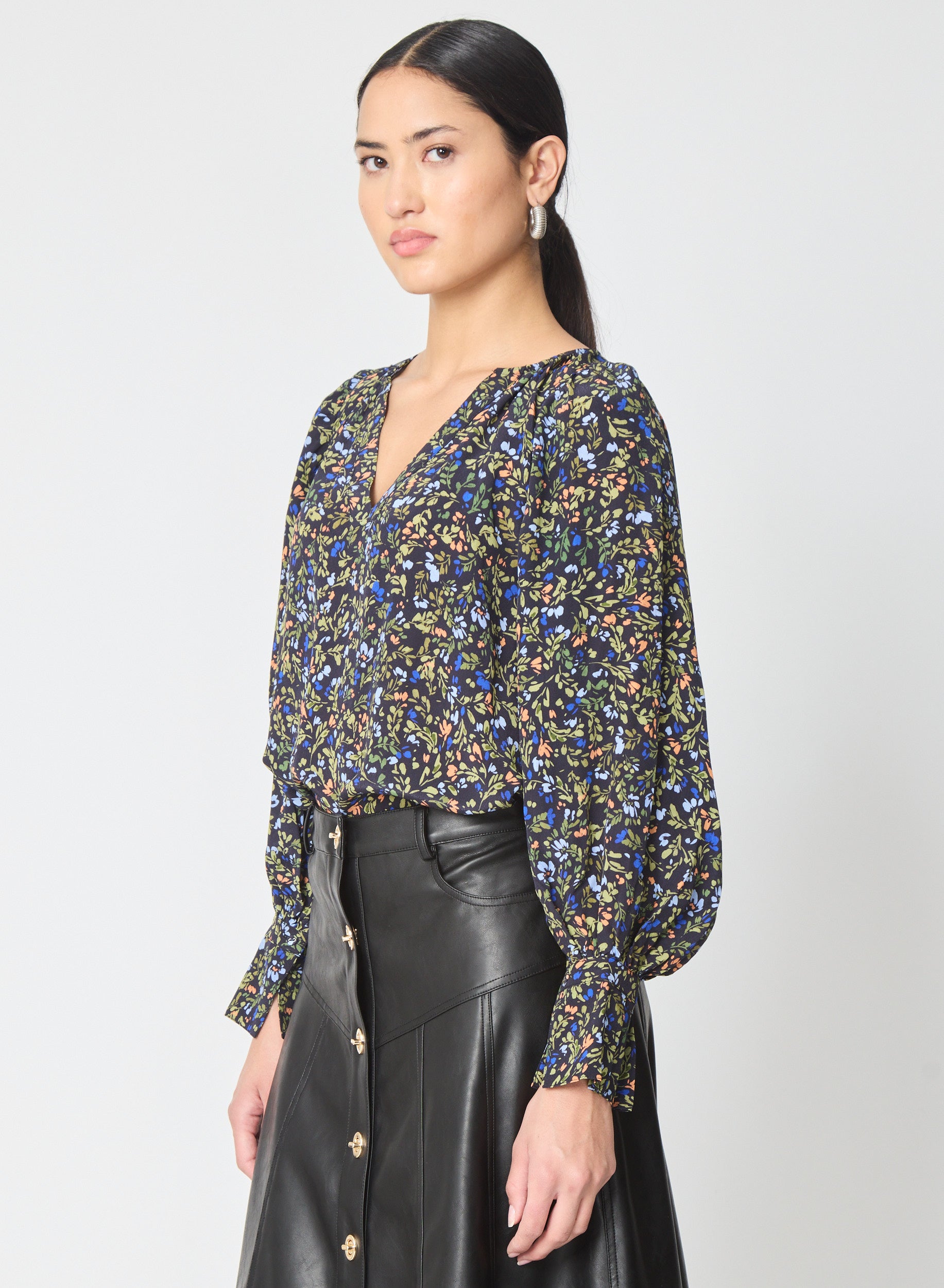 Elsie blouse in Leeds Print