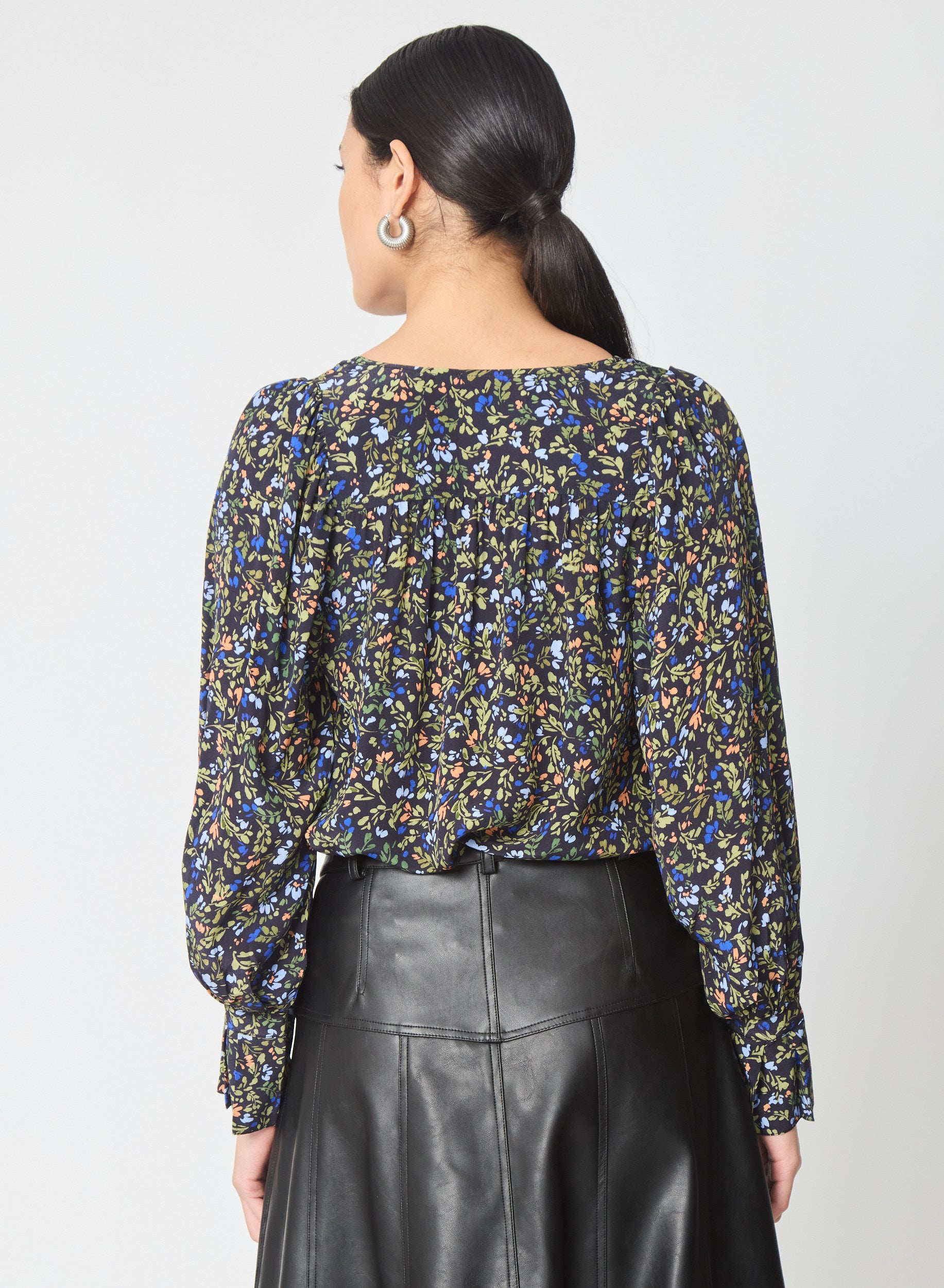 Elsie blouse in Leeds Print