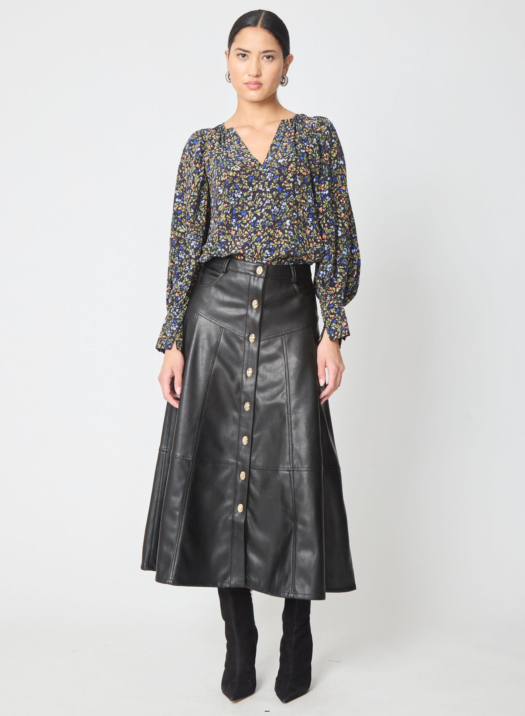 Elsie blouse in Leeds Print