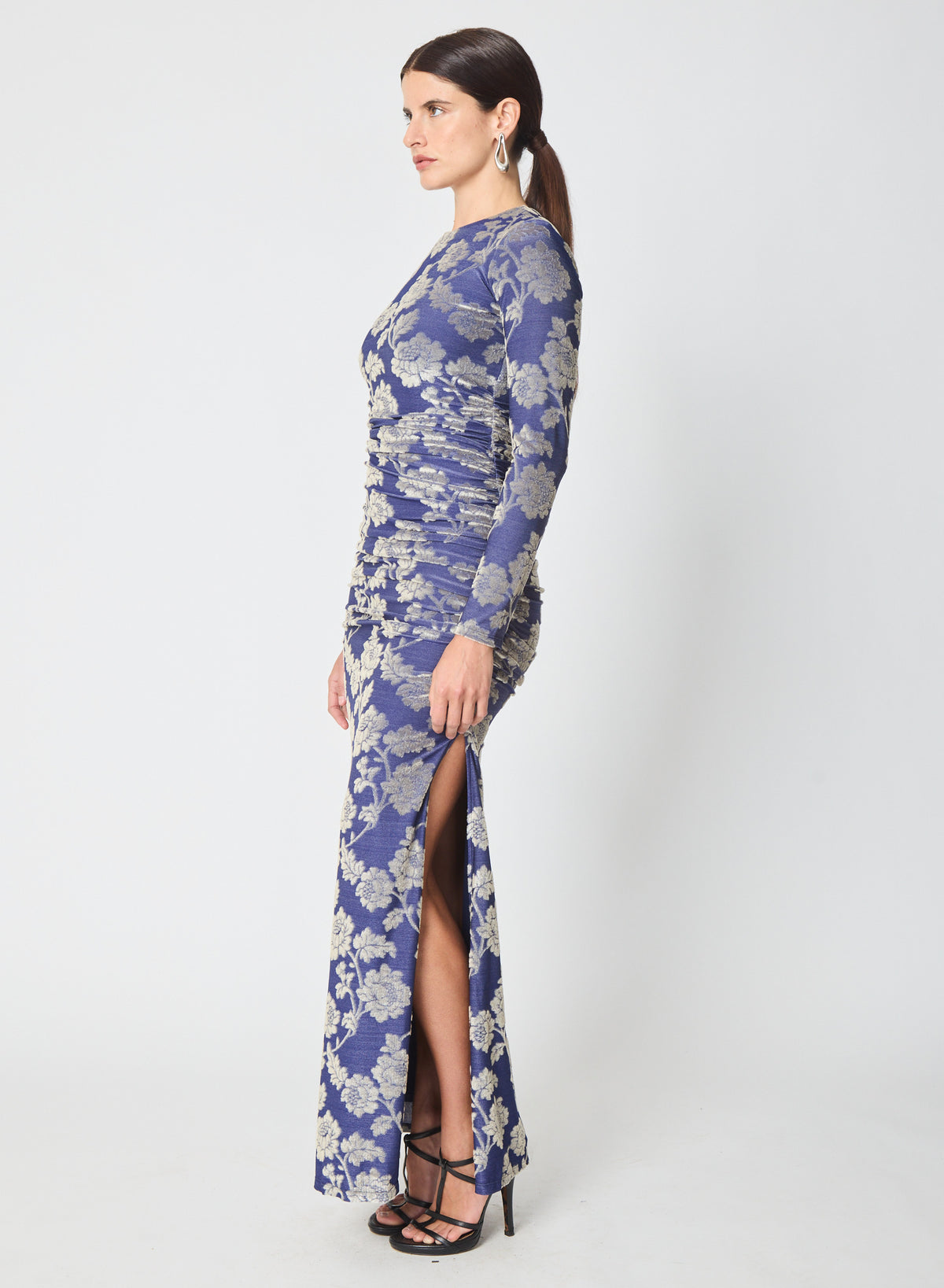 Ezra dress in Floral Velvet Burnout