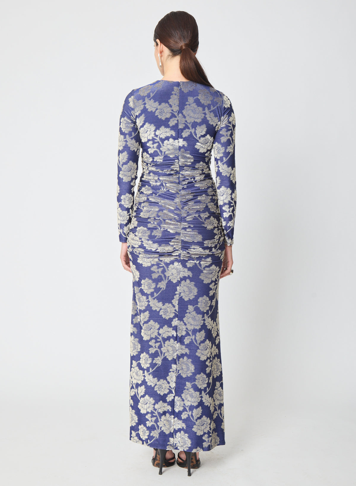Ezra dress in Floral Velvet Burnout