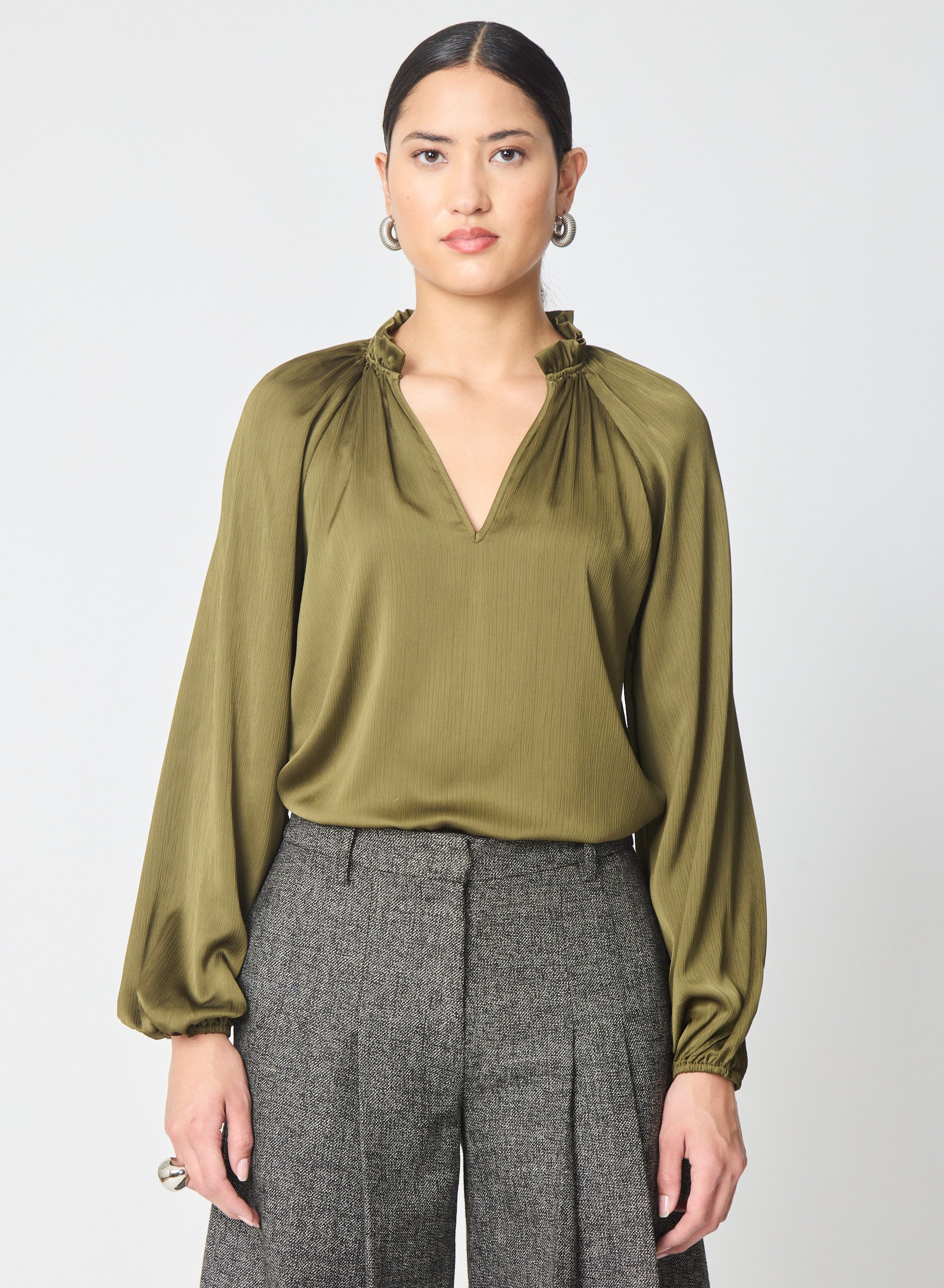 Vera blouse in Forest Green