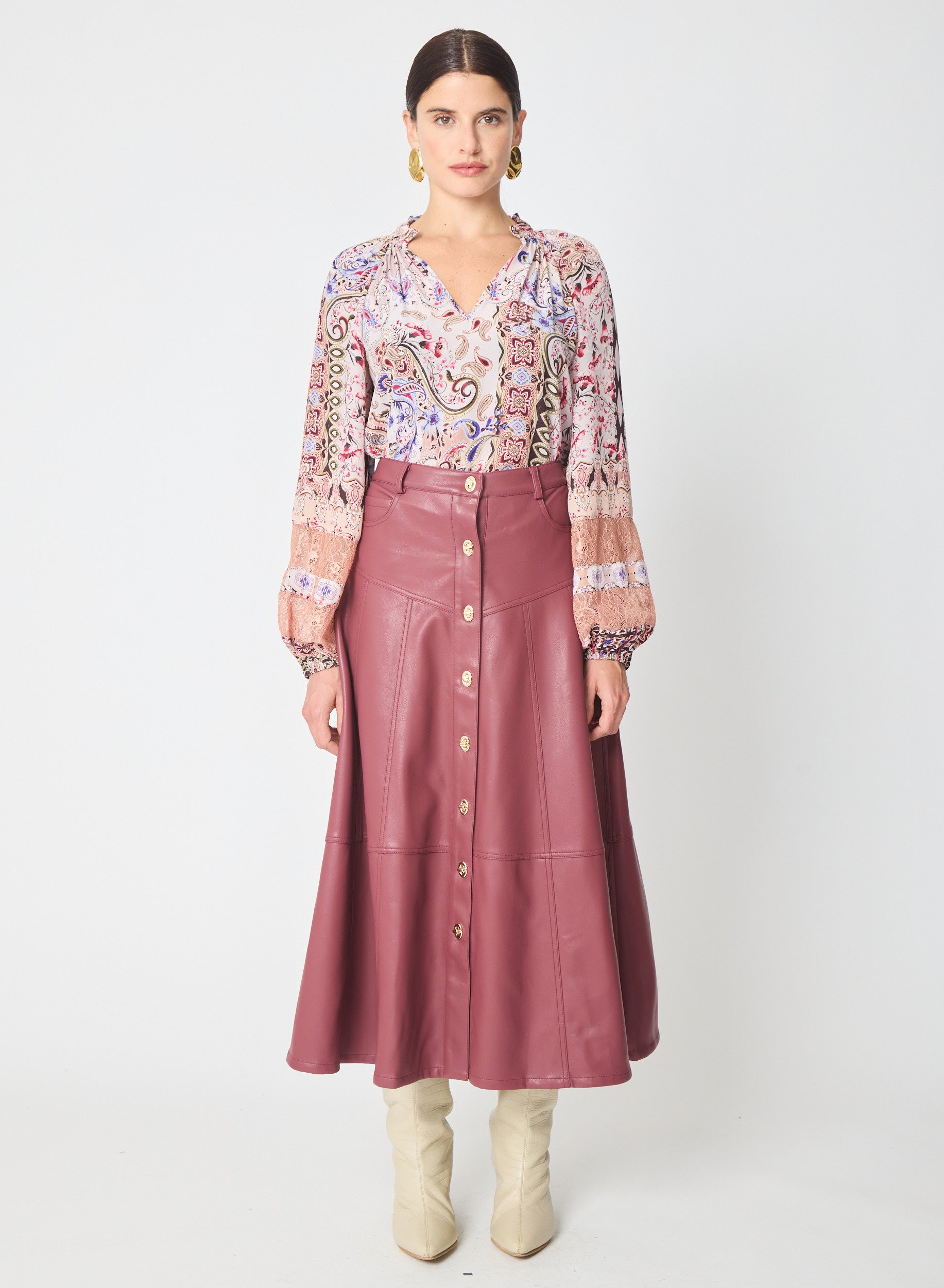 Vera blouse in Oxford Print