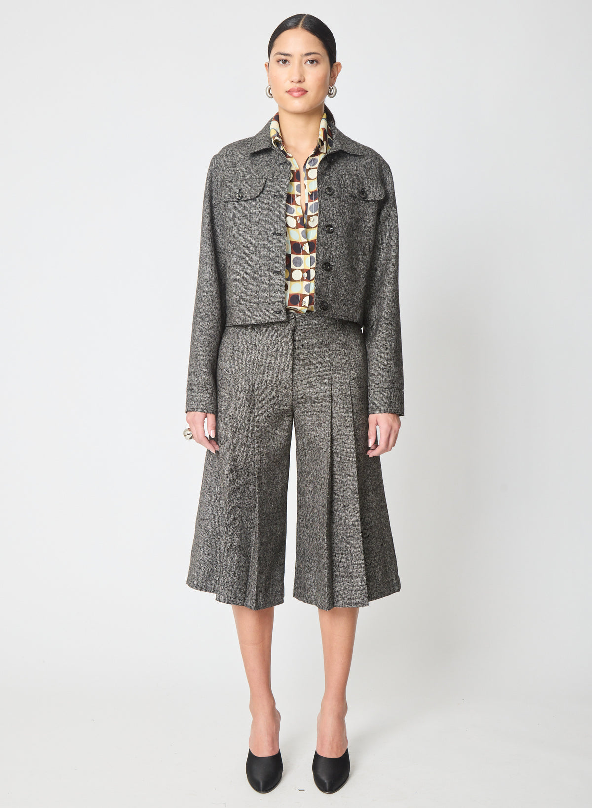 Jules pant in Black Tweed