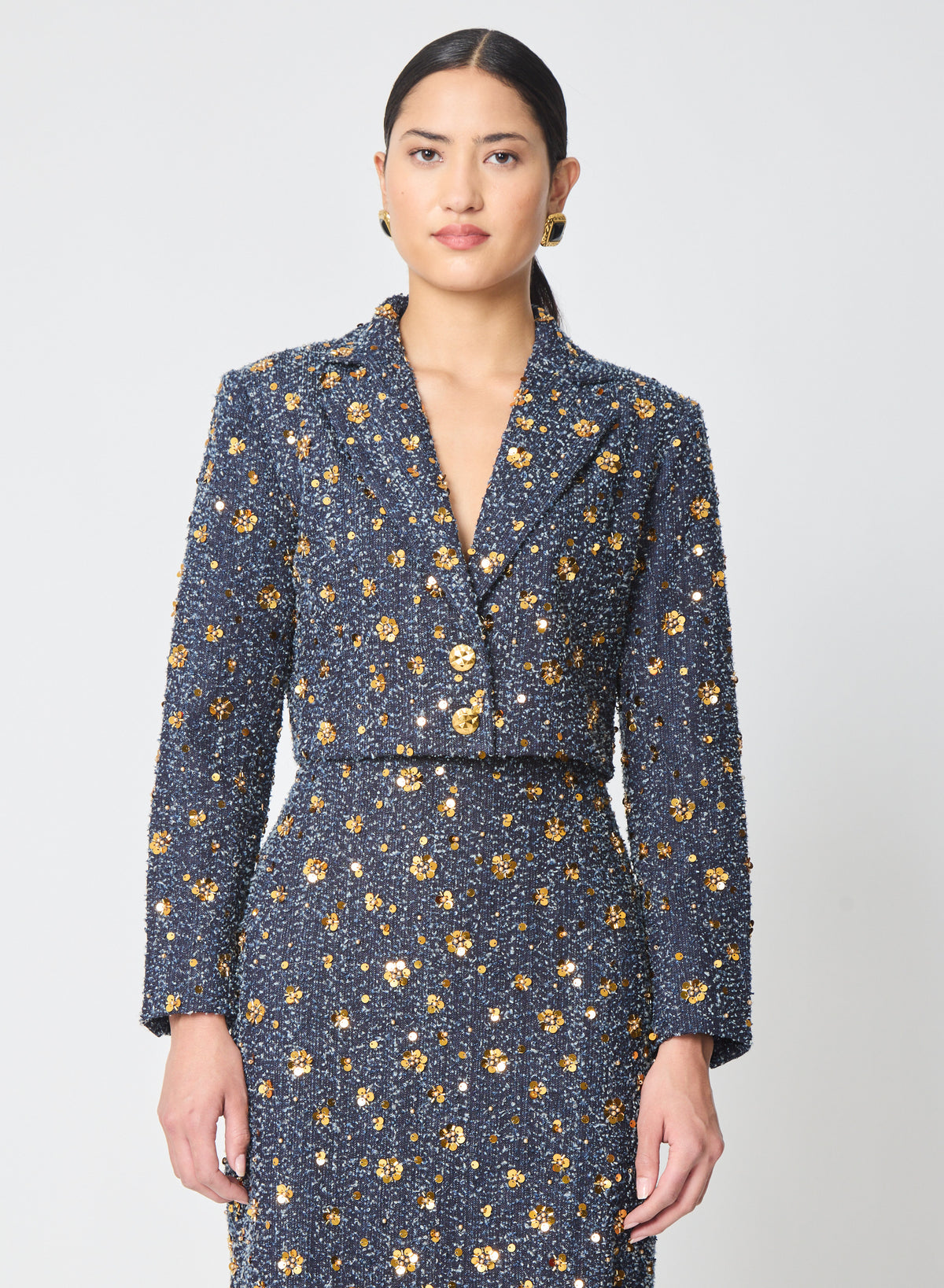 Murphy jacket in Floral Sequins On Tweed
