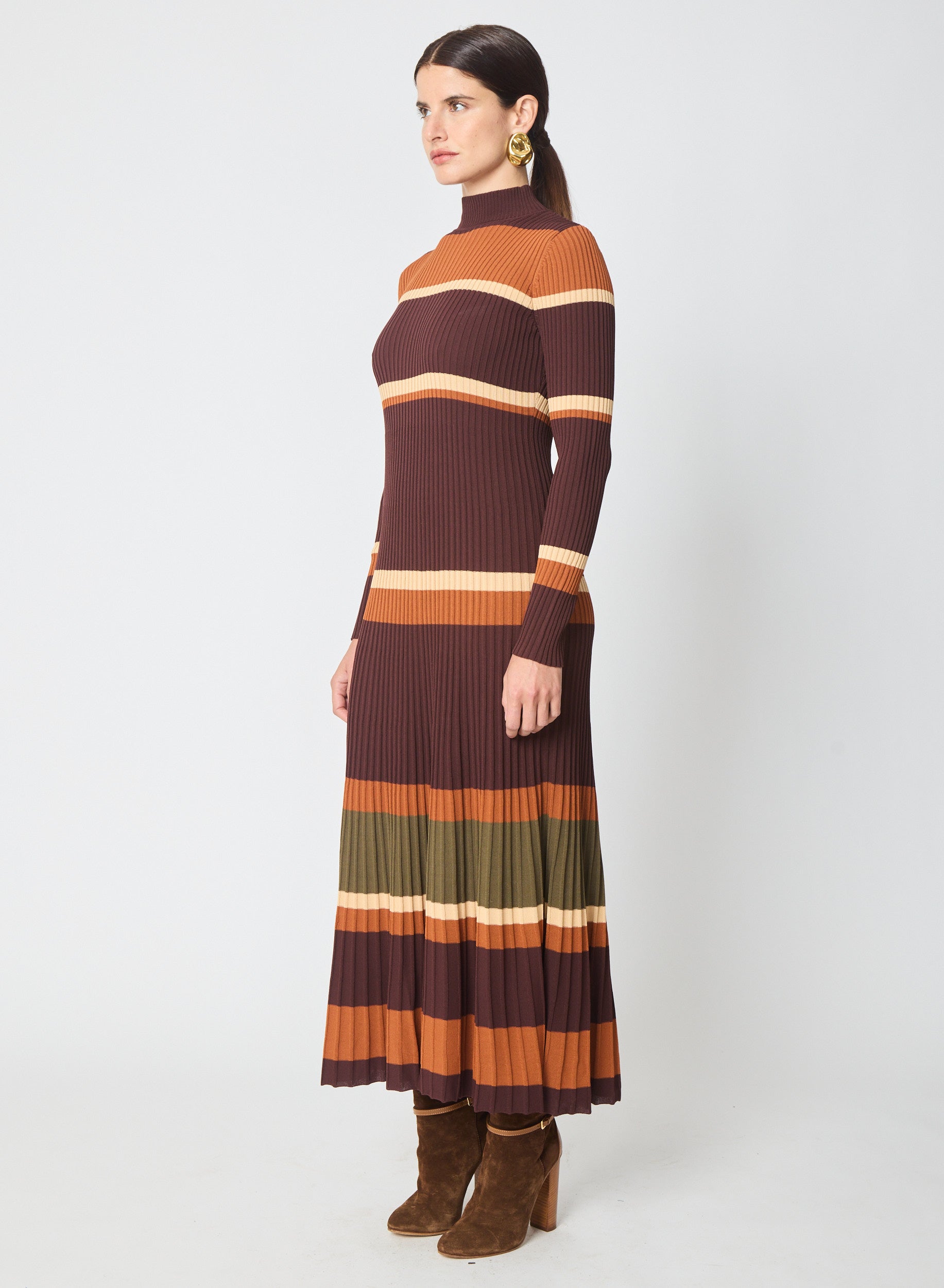 Odelle dress in Multi Color Stripe