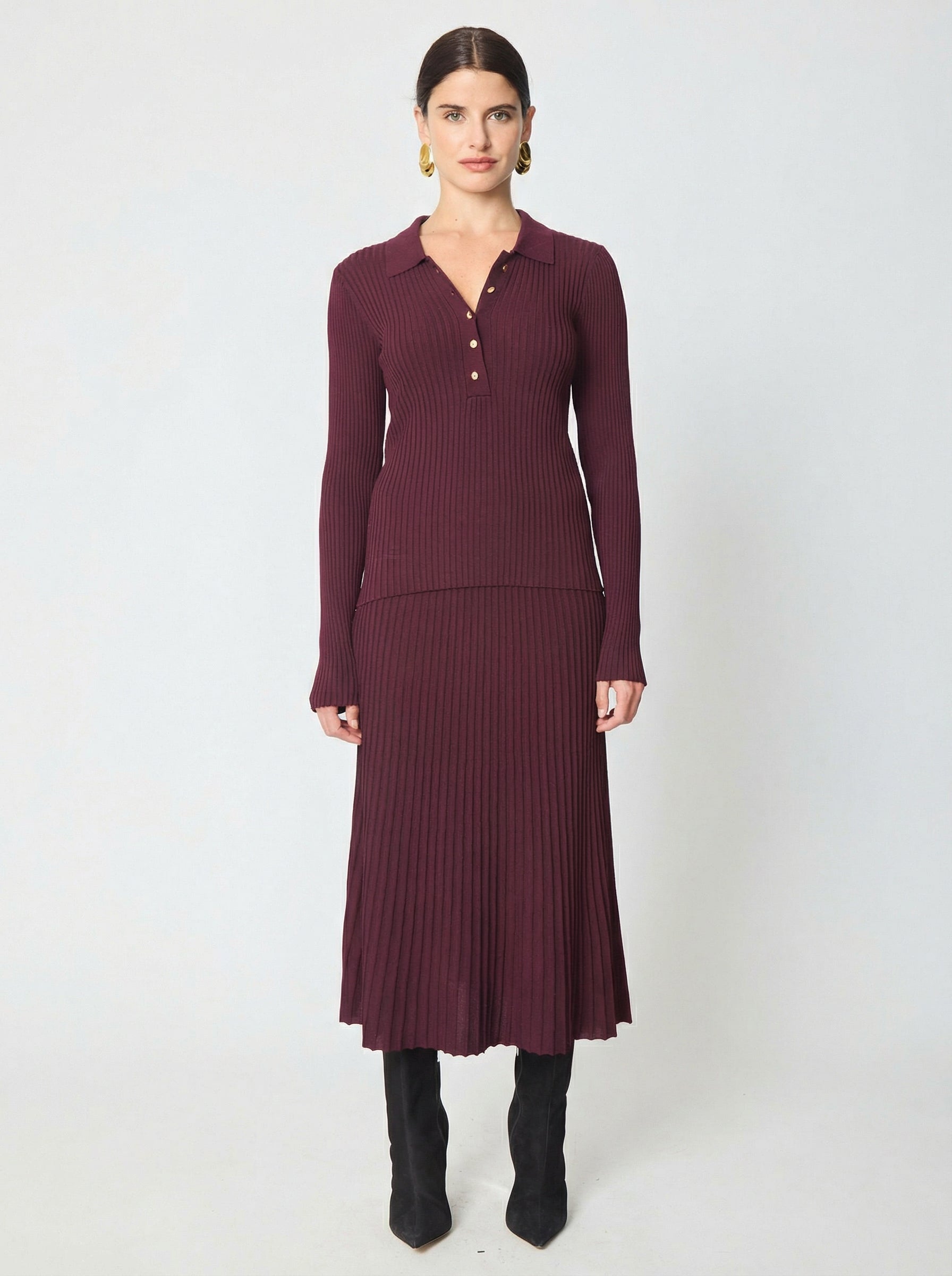 Nyra skirt in Burgundy